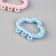 Carabiner Metal, plastic with rings "Cloud with rhinestones" set 2 pcs 2.4x3 cm
