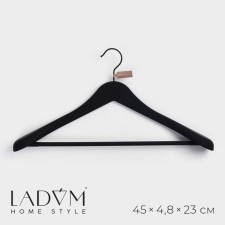 Плечики - вешалка с перекладиной LaDо́m Soft-touch, широкие плечики, 45×23×4,8 см