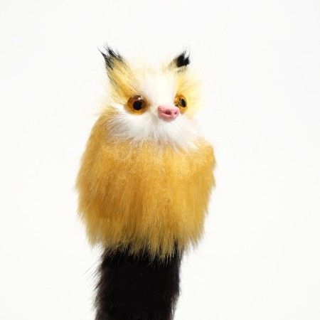 A toy for cats "cat-arc", artificial fur, housing 7 cm, yellow/black-1