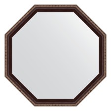Mirror in the baguette frame, a mahagon with an ornament of 50 mm, 69x69 cm