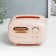 Casket Plastic for napkins "Retro Radio" Direct pink 13.8x13.2x19.7 cm