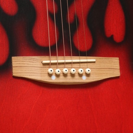 Acoustic guitar "M-313-FL" Black Flame, Menzura 650, 6 strings-3