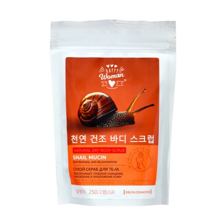 Body scrub dry Happy Woman with snail mucin, 250 g