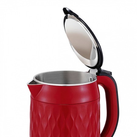 Electric kettle bQ kt1715p, plastic, flask, 1.7 l, 1800 watts, red/black-4