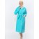 Women's robe with a hood, size 52-54, blue color