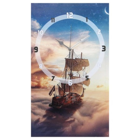 Carty clock is wall-mounted, series: interior, "ship in heaven", smooth move, 35 x 60 cm-4