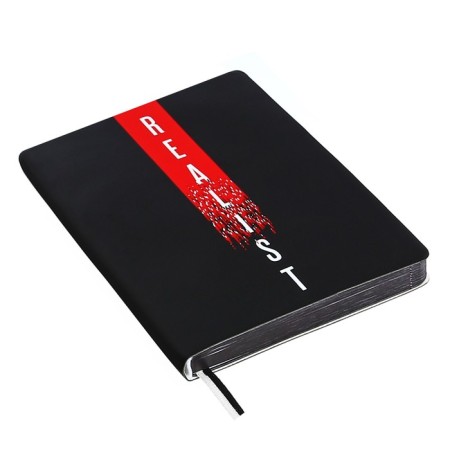 Leduced Diary A5, 160 sheets, Devente.note.realist, soft cover of artificial leather, color slice, Bullpower 70 g/m2, black-2