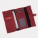 Women's wallet on the button, red color