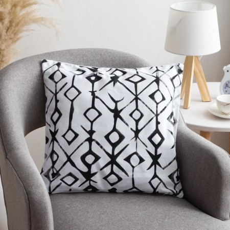 Decorative pillowcase 40x40 cm, Ethnos Black, 100% cotton-1