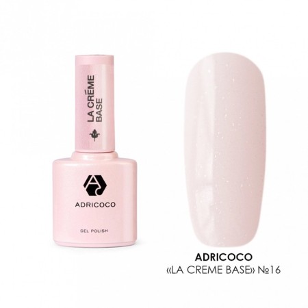 The camouflage base AdricoCo La Creme Base, with Shimmer, No. 16 is delicate peach, 10 ml