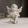 Polystone souvenir "Snowty Angel with Flower Heart" 7x5.5x5 cm