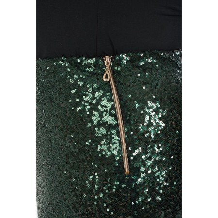 Female skirt, size 54, green color-6