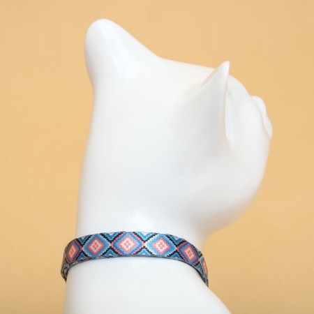 Kotzachi collar "kaleidoscope", with a bell, 30 x 1 cm, polyester-3