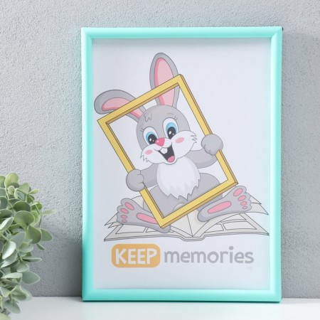 Photo frame plastic 21x30 cm 4 series, light turquoise-1