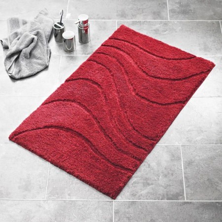 Bathroom mat, La Ola rooms, red color-1