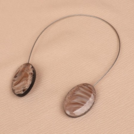 Picked up for curtains "Marble Stone", 5 × 3.5 cm, 29 cm, coffee color-1
