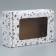 Box a gift team with a window, packaging, "stars", white, 24x8x16 cm