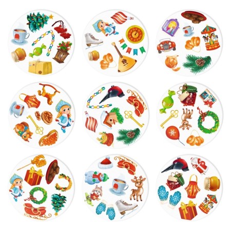 New Year's board game "New Year: Dubbl. Fairytale ", 55 cards, 5+-2