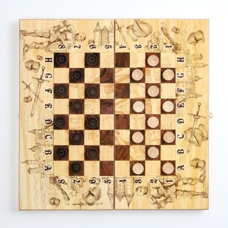 Board game 3 in 1 "Knight": chess, checkers, backgammon, 50 x 50 cm-4