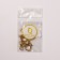 Castle-Karabin "heart" is smooth, (set of 3 pcs.), 14 × 26 mm, color gold