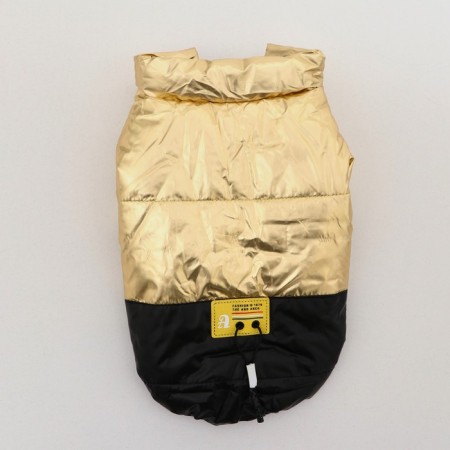 Dog jacket "Cosmonaut", size 16, black-gold (DS 40, Osh 34, OG 48 cm)-6