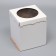 Box for a cake with a window, "circle", white, 26 x 26 x 30 cm