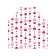 Apron kitchen with a “garland from hearts”, adjustable, size OS