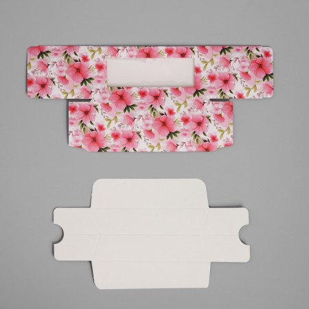 Box for Makarun, confectionery packaging "Cat Flowers", 12 x 5.5 x 5.5 cm-4