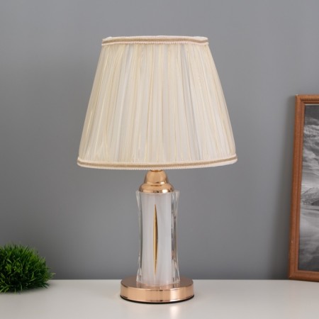 Table lamp "Yasmin" 1x40W E27 1x3W LED gold 25x25x43cm