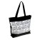 A zoop bag with a zipper, with a lining, beige color/black