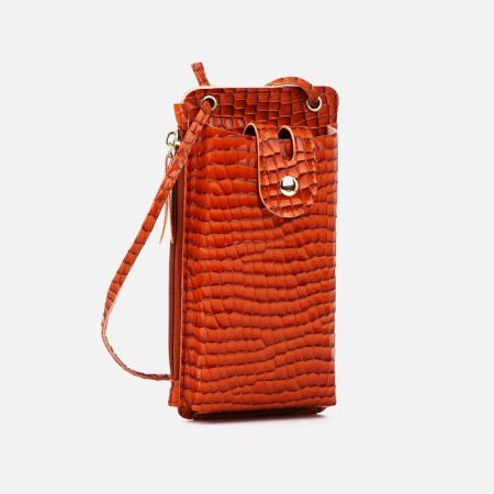 Baby bag on magnet, long belt, orange color