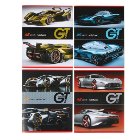 Notebook 48 sheets, in a cage, “Auto -style”, cover coated paper, print paper block, mix