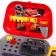 Set of builder "Suitcase" in a bag with game tools, cars