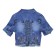 Denim jacket for girls, height 128 cm, blue color