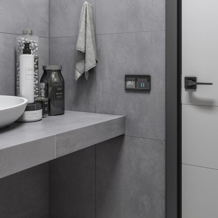 Thermoregulator for warm floor W1151208, Wi-Fi, sensory, black-2