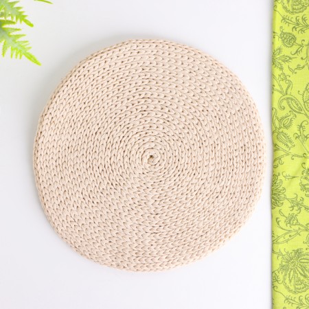 Napkin, d = 25 cm, polyester fiber, beige-1