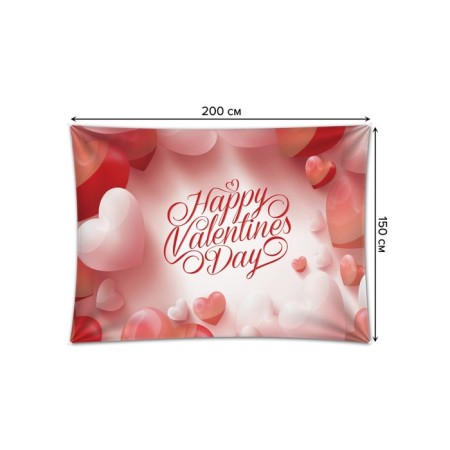 Decorative panel with photo printing "Feast of hearts", horizontal, size 150x200 cm-1