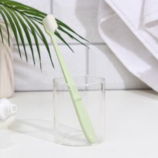 Super -furry toothbrush, 10,000 bristles, flat, green