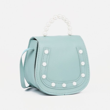 Baby bag on a magnet, the color is light turquoise