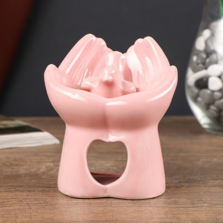 Aroma lamp ceramics "pigeon in the hands" mix 10.5x7.5x9.5 cm-1