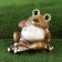 Garden figure "Frog rest" brown, 20cm
