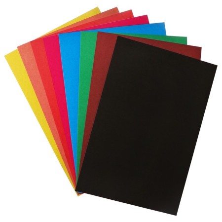 Cardboard of color A4, 8 sheets, 8 colors, non -370 g/m2, in the folder-1