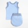 Kit (T -shirt, panties on the diaper) for children, blue color, height 80 cm