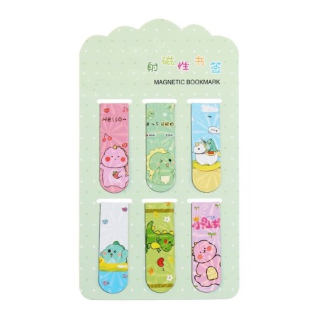 A set of magnetic bookmark for books Calligrata 6 pieces, "Dragons", mix-7
