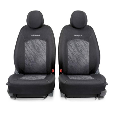Auto -Chekhly Jacqard, Jacquard material, 2 mm foam, 3D cut, 11 objects, 5 head restraints, 2 lightning, Airbag Jacquard polypropylene, color "Anthracite"-1