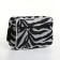 Lightning cosmetic bag, external pocket, black/white color