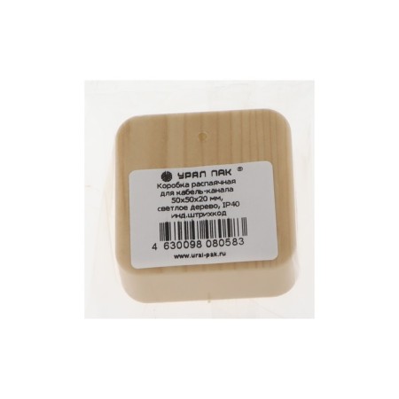 Dressing box for the cable channel Ural Pak, 50x50x20, IP 40, light wood, KR-513110050-3