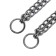 Collar - two -rowing metal nozzle, 55 cm, wire thickness 2.5 mm, black