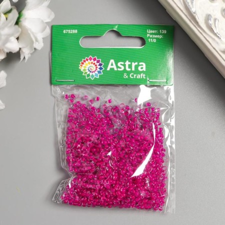 Beads "Astra" 11/0, 20 grams (139 cyclamen/Transr.-2
