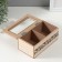 Casket Wood 2 divisions "Flower pattern" 8.8x16.2x7 cm